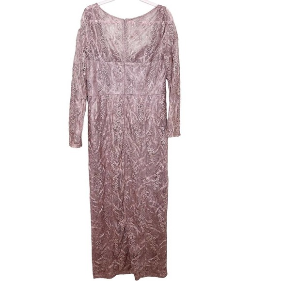 NWT Js Collection Formal Pink Wisteria Sz 14 Giovanna Column Gown - Picture 11 of 14